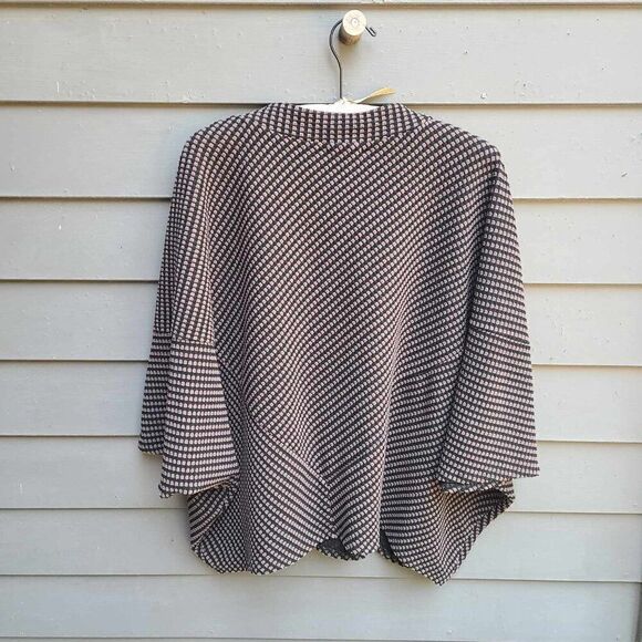 Habitat Black Gray Knit Poncho Sweater size Large - Picture 8 of 12